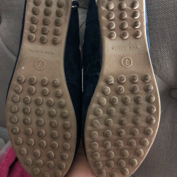 Ladies blue suede loafer or moccasin style shoe - Picture 2 of 2